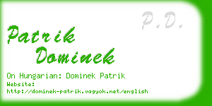 patrik dominek business card
